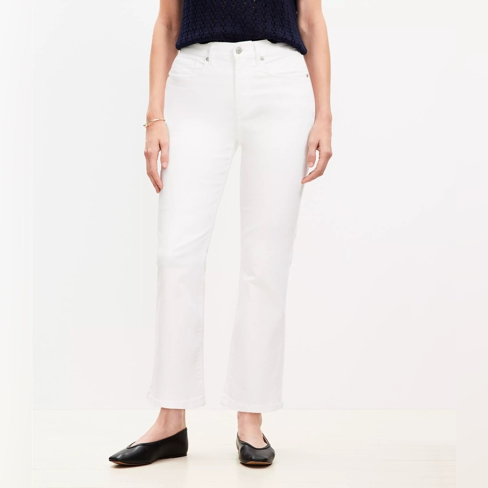 LOFT The kick crop in white size 29/8